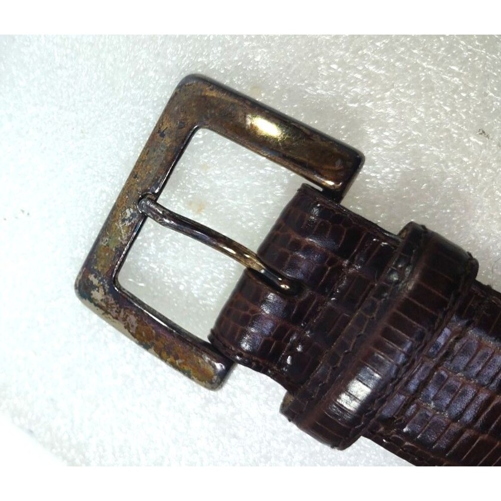 Banana Republic Classics Womens 1" wide Brown Leather Belt Sz M 30  USA 26.5-31" - Picture 4 of 10